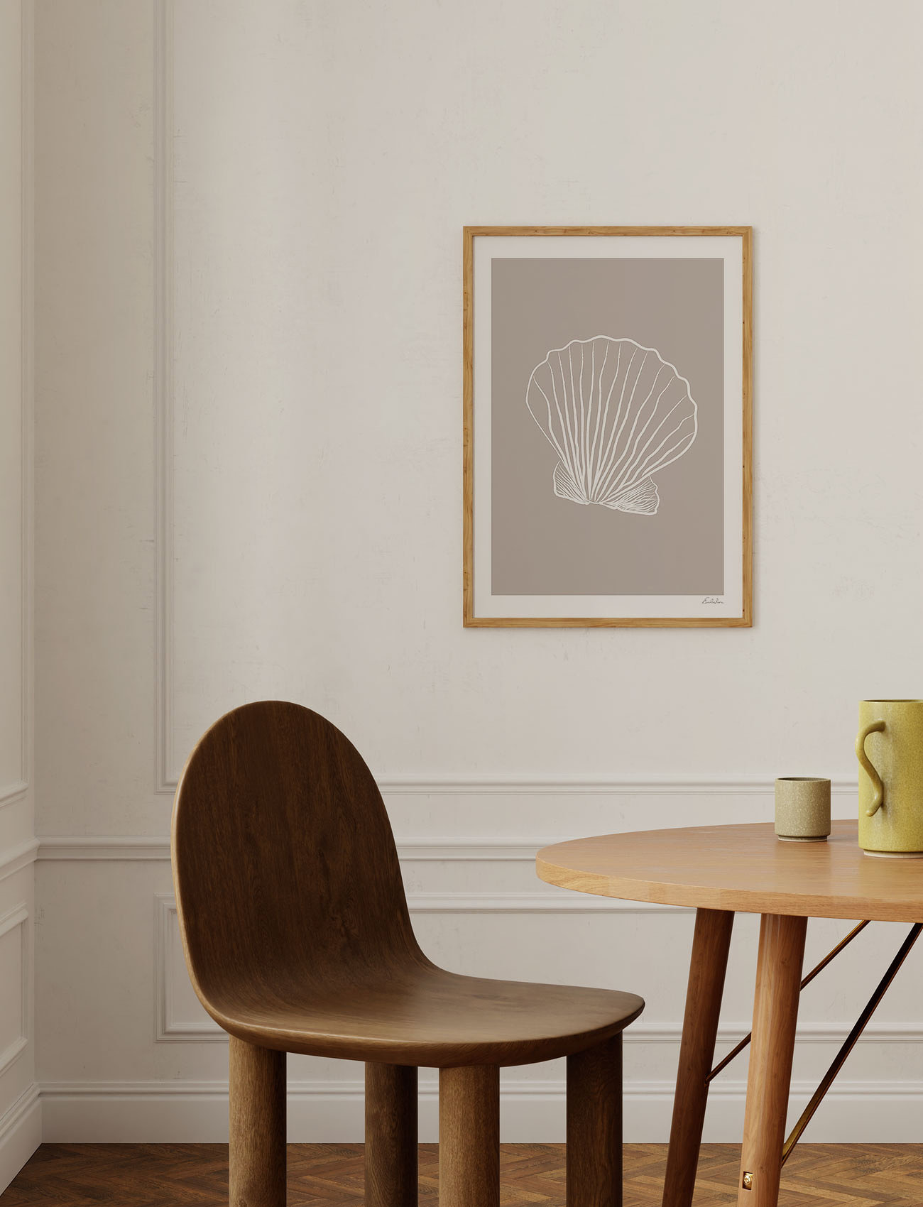 Poster & Frame Emilie Luna - Seashell 01, 50X70 cm, Multi/patterned, Plakater > Natur, Unisex