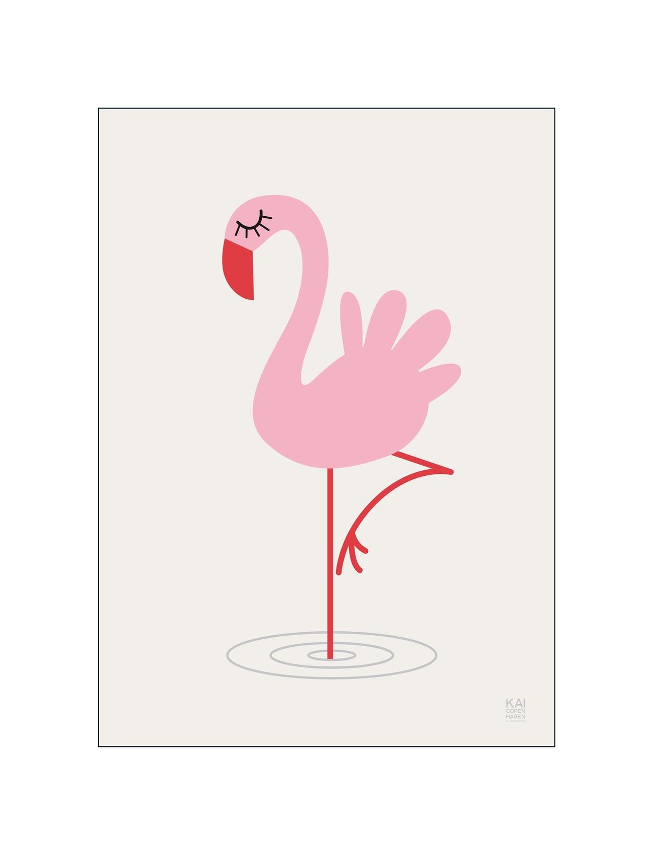 Flamingo Home Kids Decor Posters Monivärinen/Kuvioitu Poster & Frame
