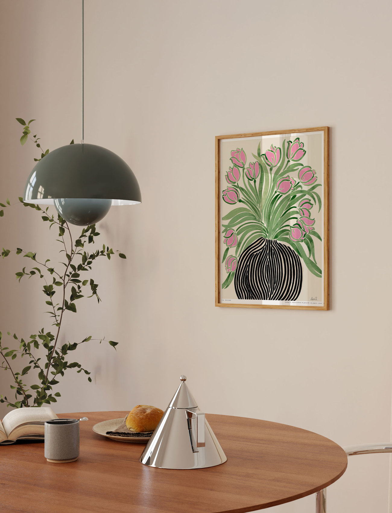 Poster & Frame La Poire - Tulips 1, A3, Multi/patterned, Plakater > Botaniske, Unisex