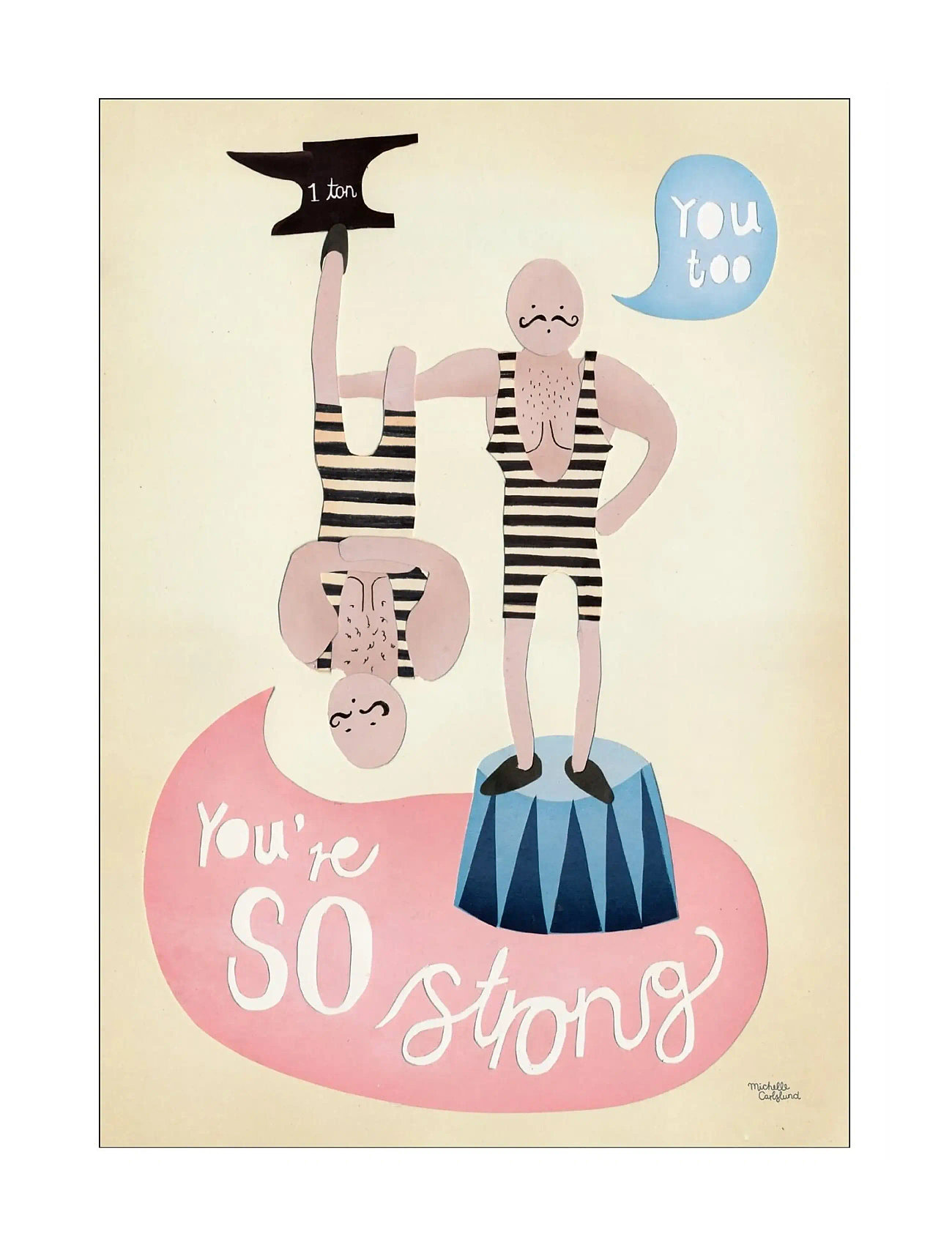 Poster & Frame Michelle Carlslund - Kids - You're So Strong, 30X40 cm, Multi/patterned, Plakater Og Rammer > Plakater, Børn