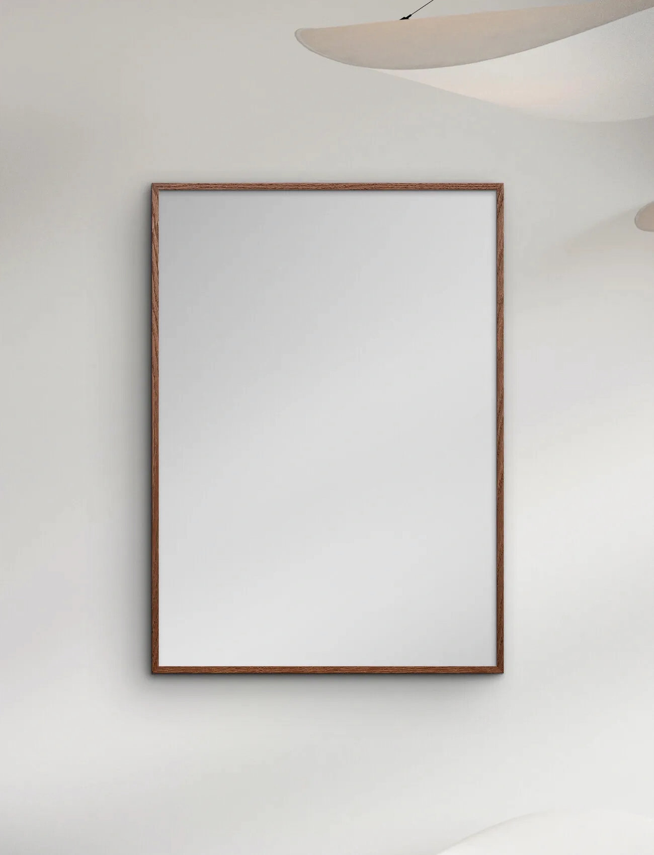 Poster & Frame Dark Oak Mirror, 50X70 cm, Brown, Spejle > Vægspejle, Unisex