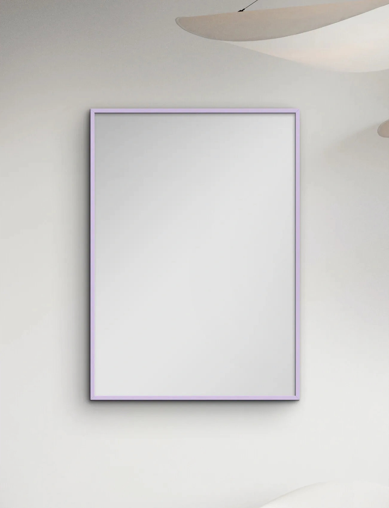 Poster & Frame Lilac Wood Mirror, 70X100 cm, Purple, Spejle > Vægspejle, Unisex