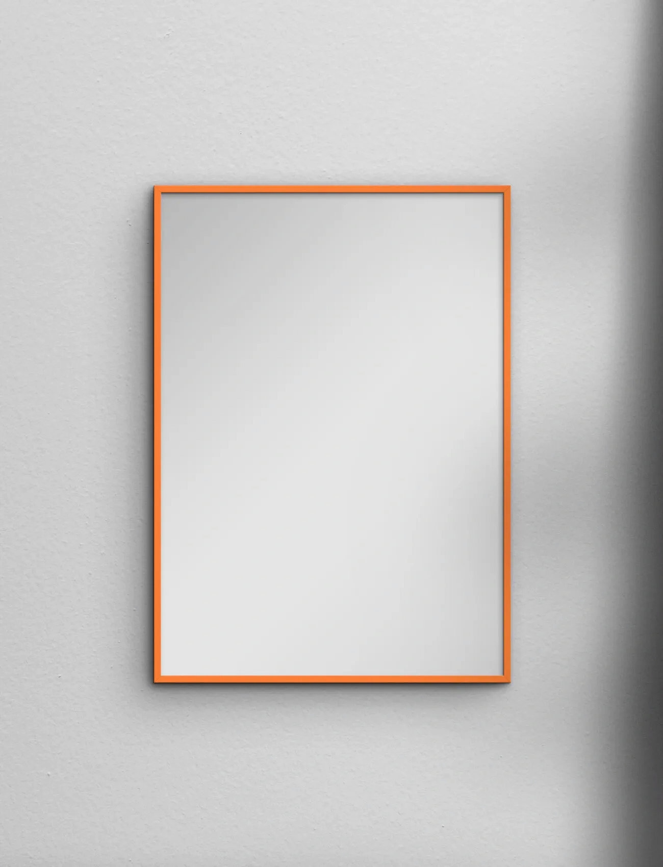 Poster & Frame Orange Wood Mirror, 30X40 cm, Orange, Spejle > Vægspejle, Unisex