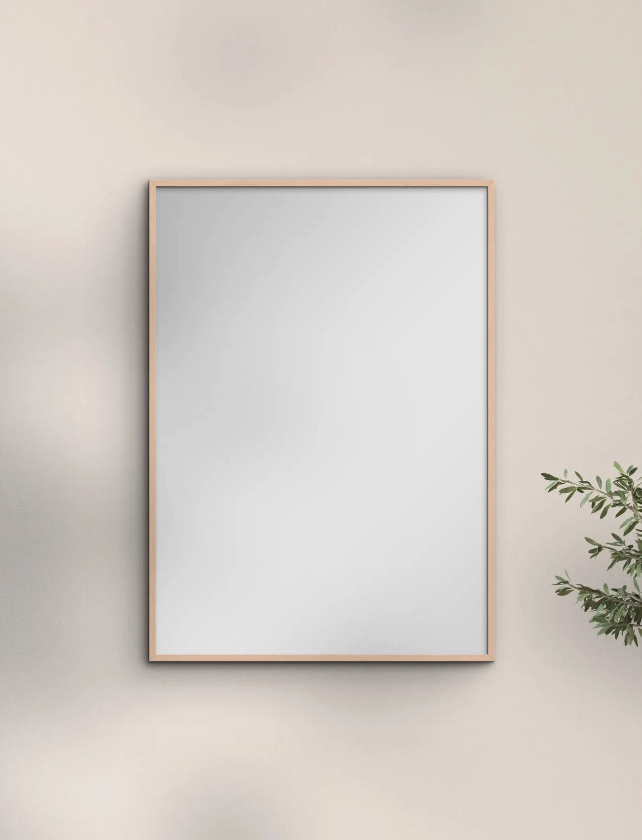 Poster & Frame Rose Wood Mirror, 30X40 cm, Pink, Spejle > Vægspejle, Unisex