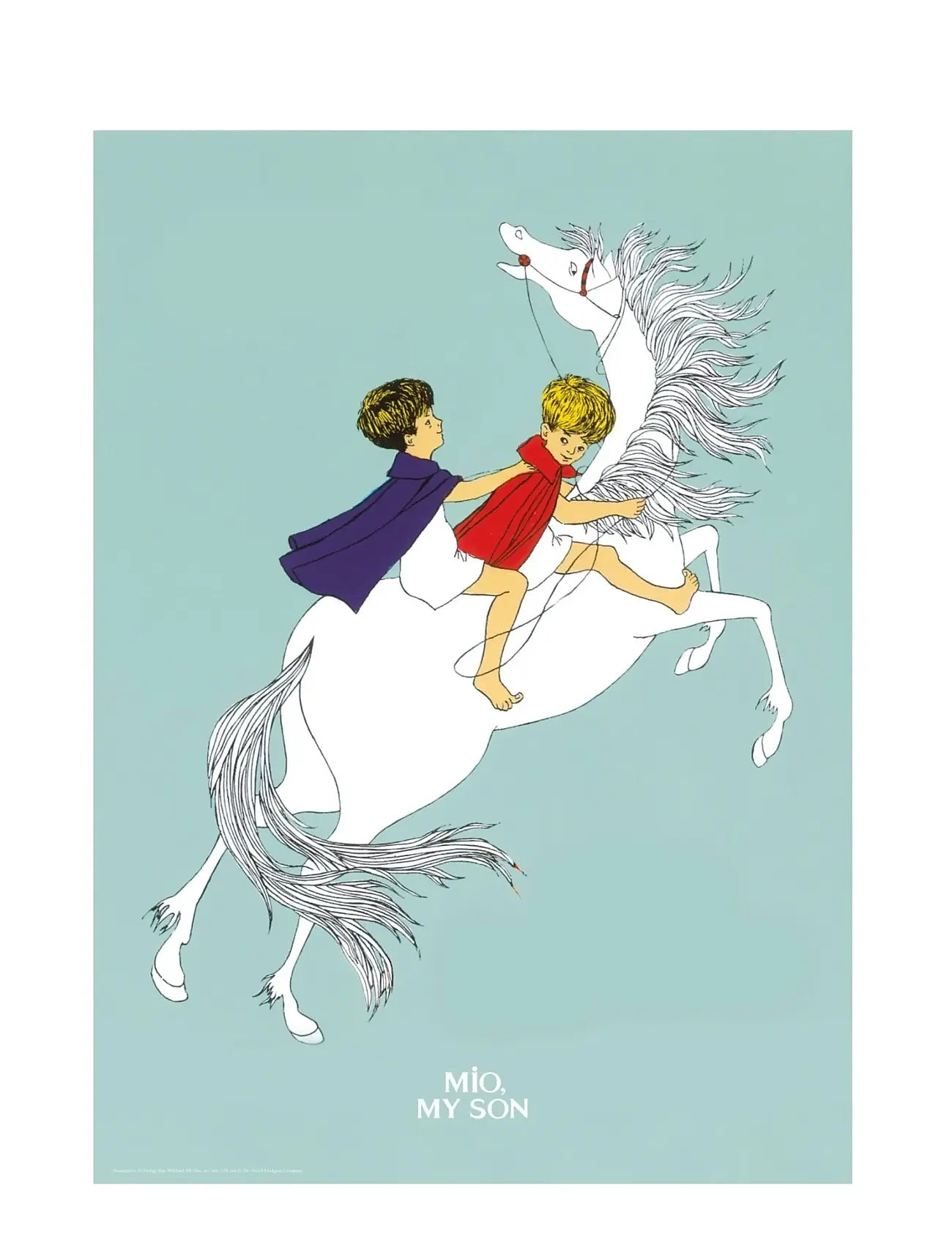Poster & Frame Astrid Lindgren - On Horse Back - Mio My Son, 50X70 cm, Multi/patterned, Plakater Og Rammer > Plakater, Børn
