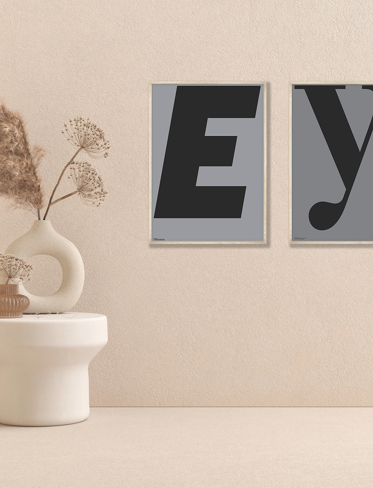 Poster & Frame Grey-E, 70X100 cm, Brown, Plakater > Illustrationer, Unisex