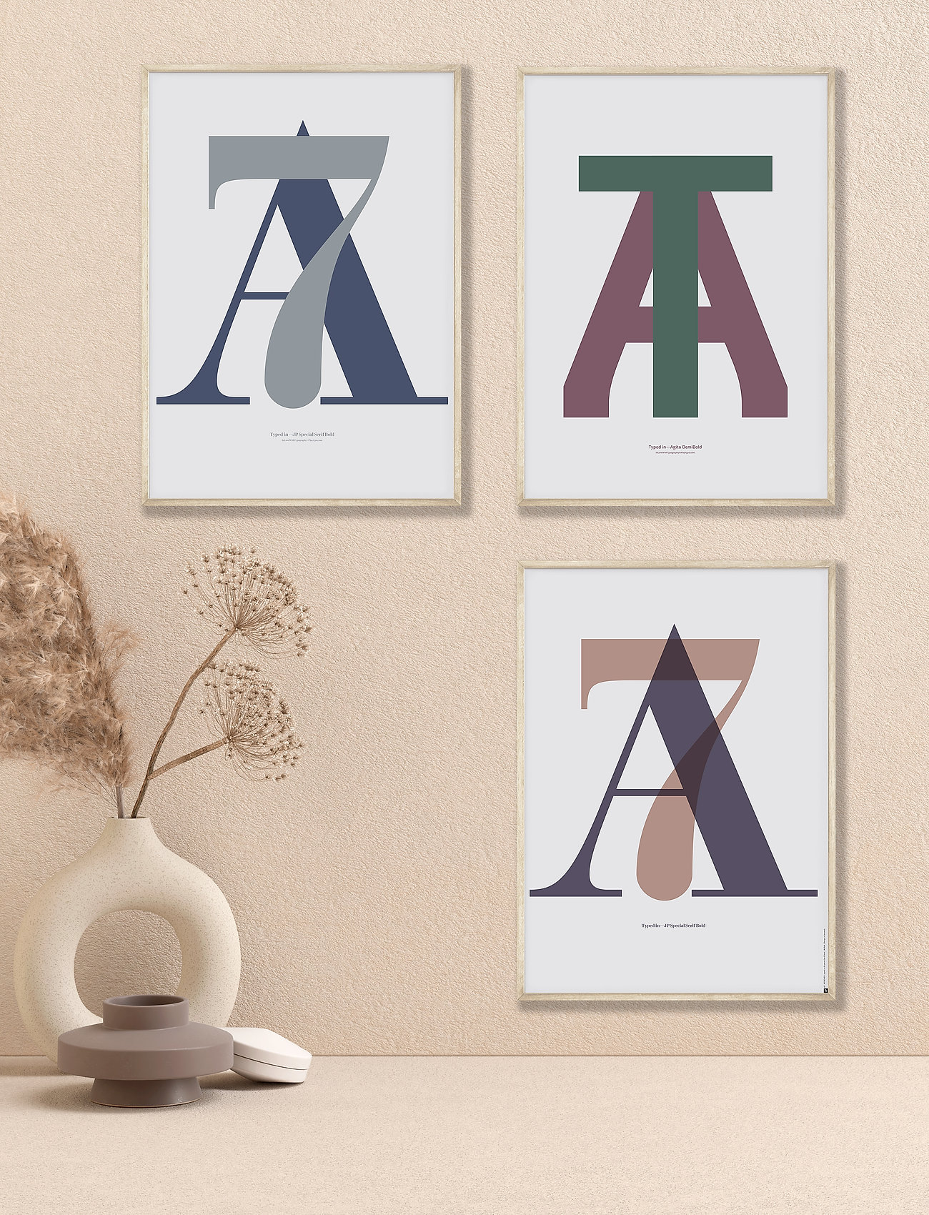 Poster & Frame Ilwt-A7-Terracotta, 50X70 cm, White, Plakater > Illustrationer, Unisex