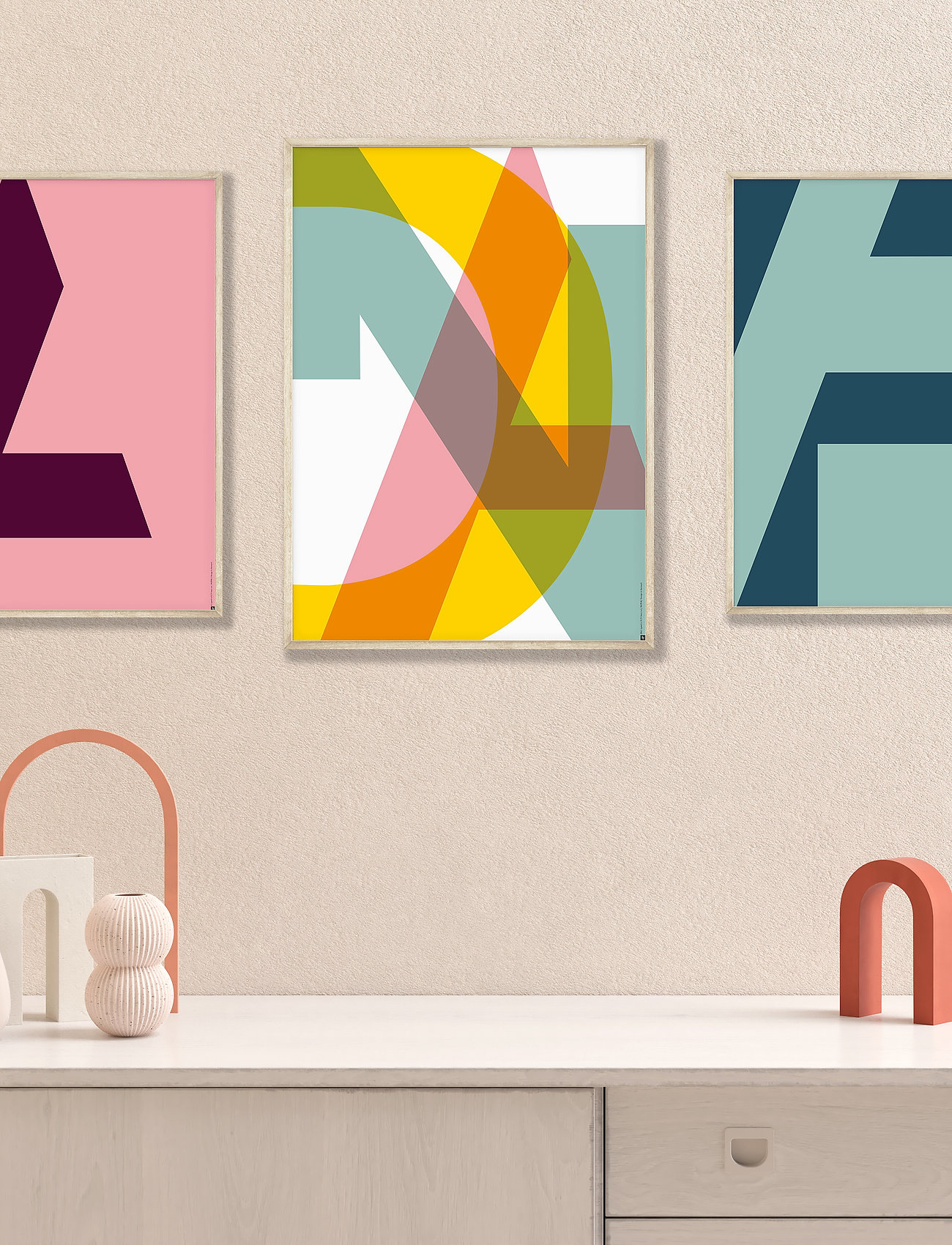 Poster & Frame Playful-Cut-Cut-F, 42X29.7 cm, Blue, Plakater > Illustrationer, Unisex