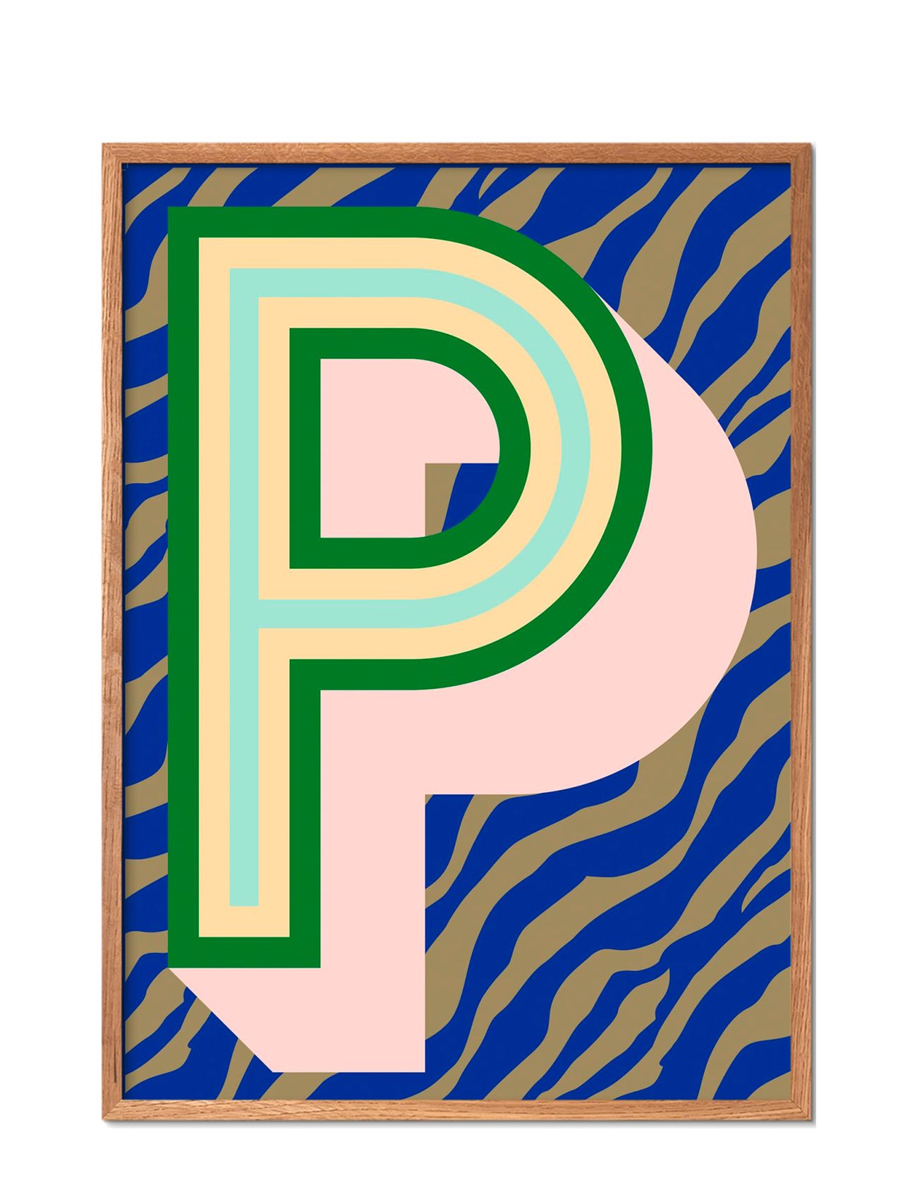 Pop-P-3 Patterned Poster & Frame