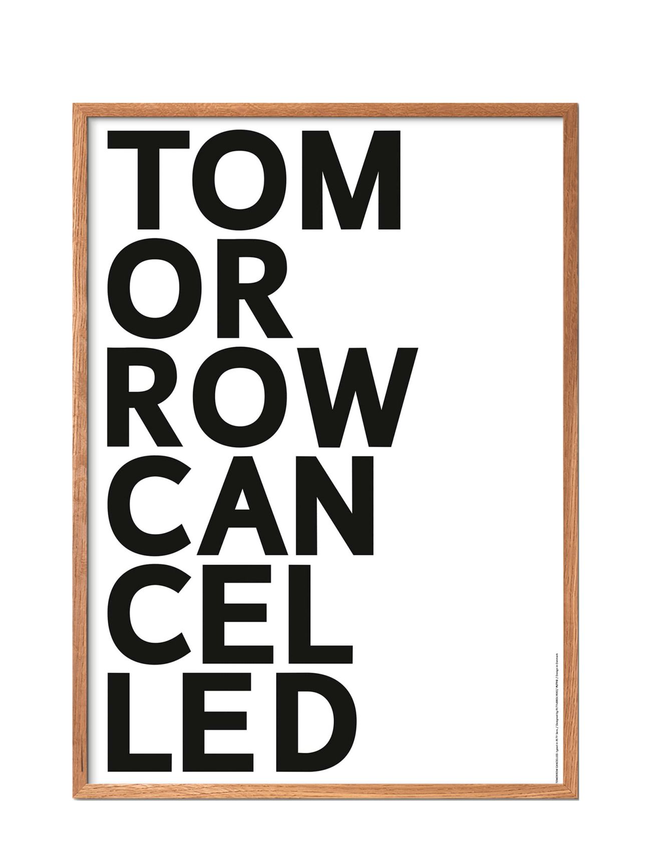 St-Tomorrow-Cancelled Patterned Poster & Frame