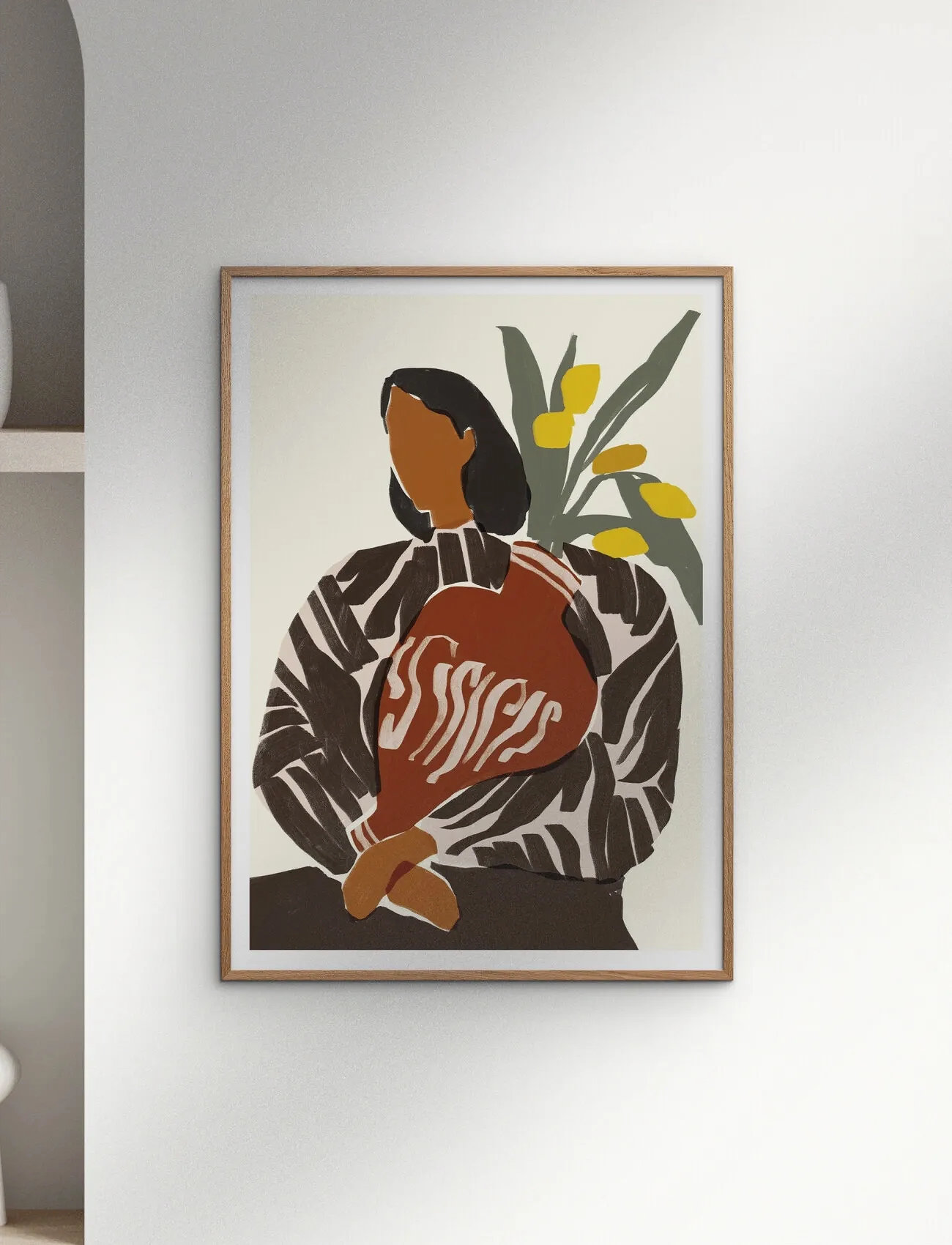 Poster & Frame Sacrée Frangine - Le Grand Vase, 30X40 cm, Brown, Plakater > Illustrationer, Unisex