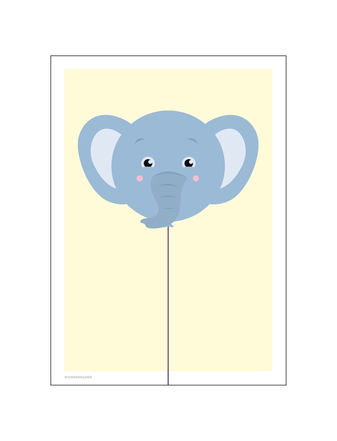 Balloon Animals Elephant Home Kids Decor Posters Monivärinen/Kuvioitu Poster & Frame
