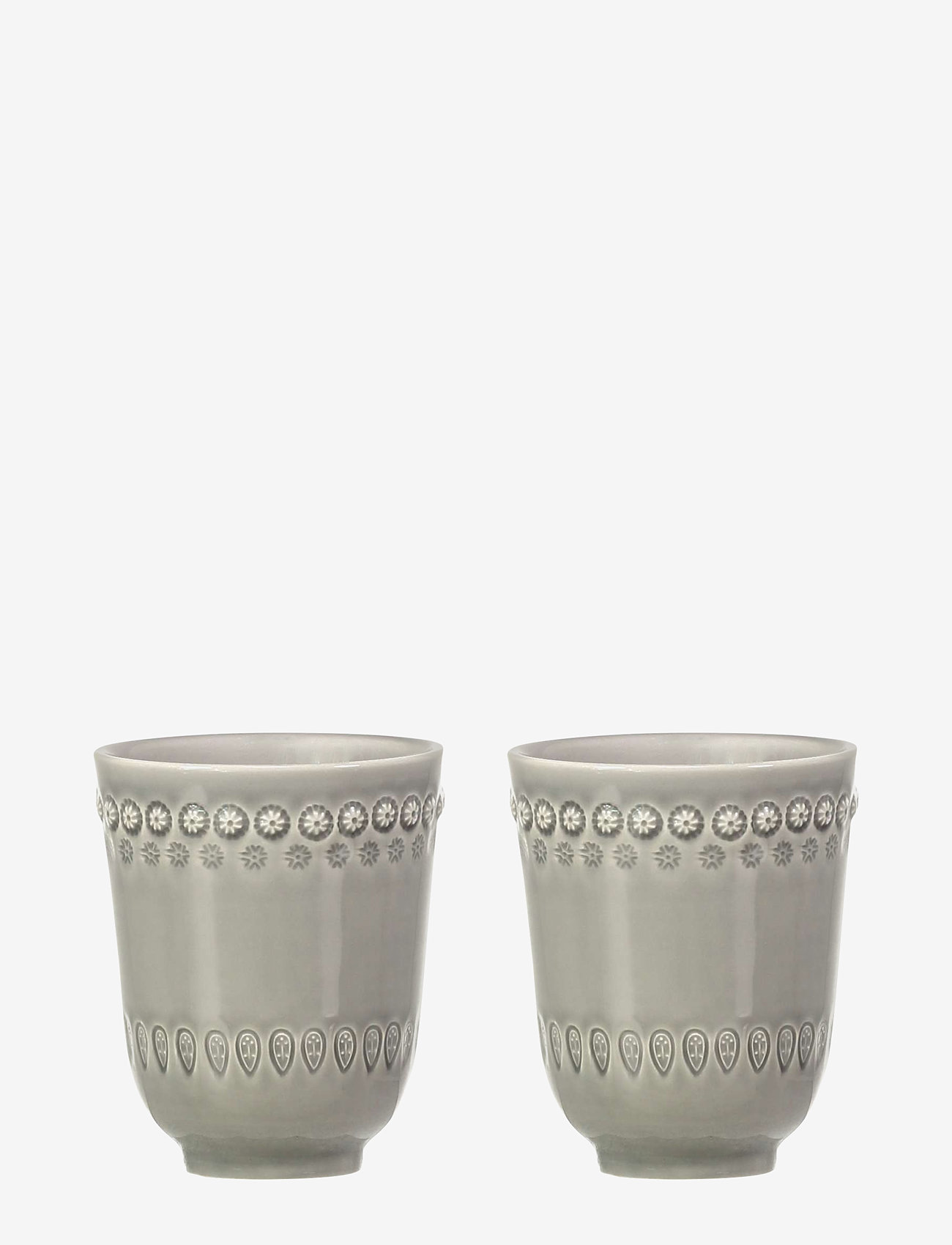 PotteryJo - DAISY Mug 2-PACK - tekoppar - soft grey - 0