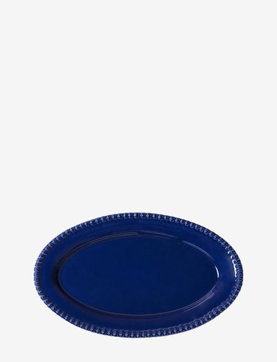 DARIA Oval platter 35 cm stoneware - serveringsfat & uppläggningsfat - river