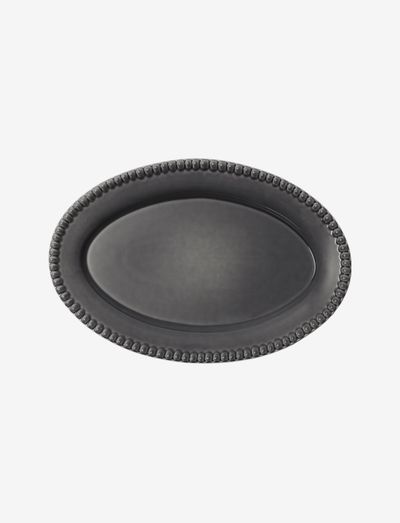 DARIA Oval platter - serveringsfat & uppläggningsfat - clean grey