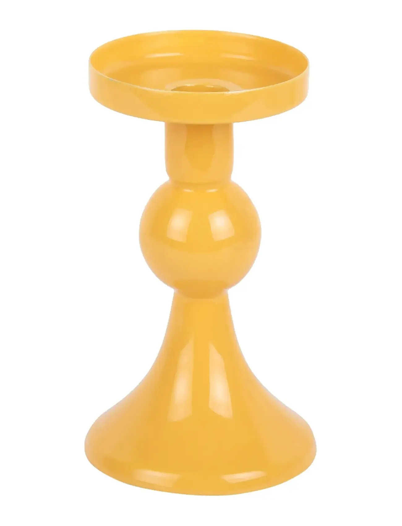 present time Candle Holder Funky Small, H 15 cm, Yellow, Lysestager & Lanterner > Lysestager, Unisex