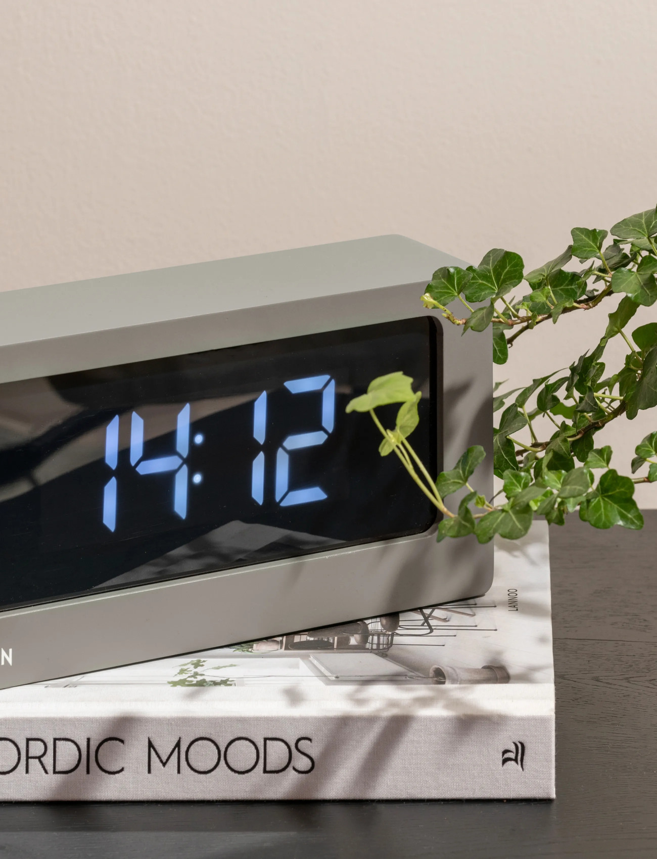 KARLSSON Alarm Clock Boxed Led Warm Grey, H 12.5 cm, Grey, Ure > Vækkeure, Unisex