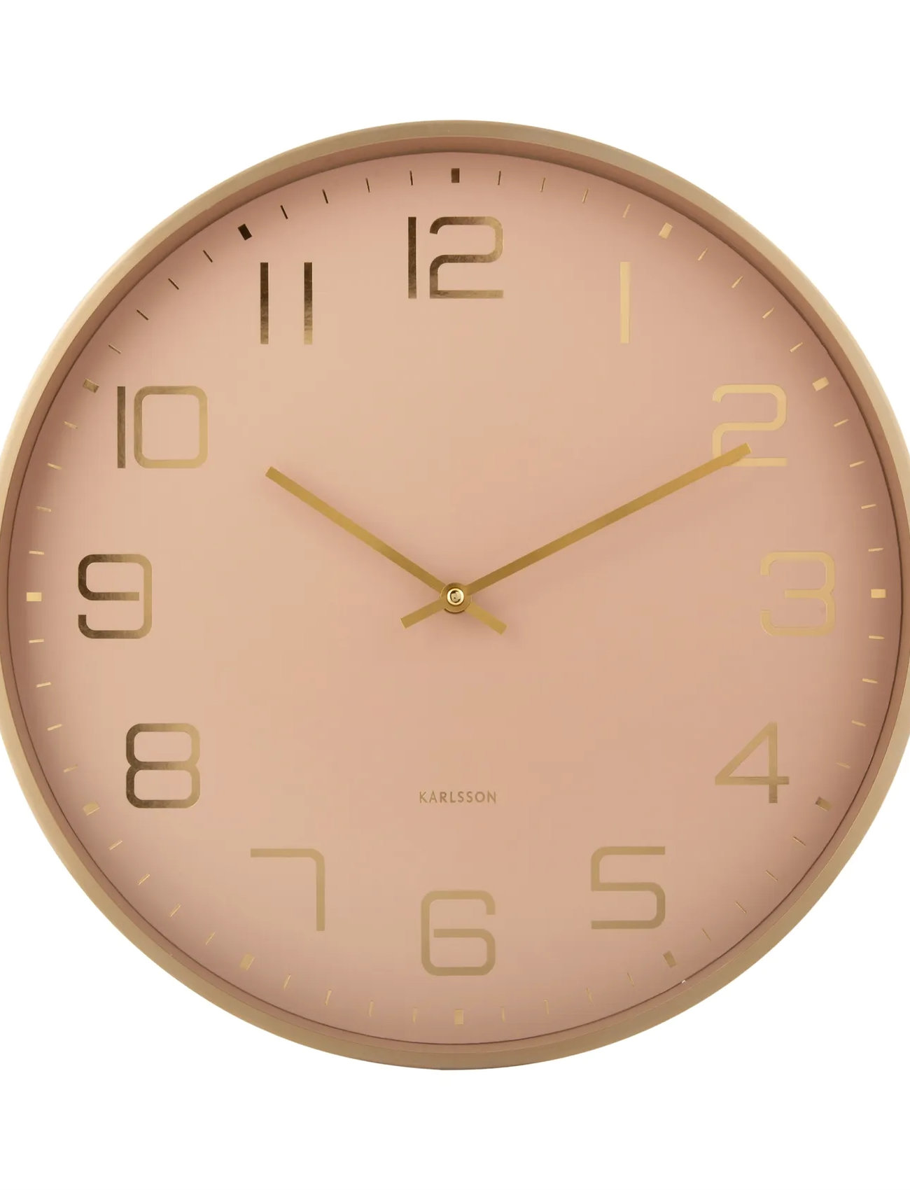 KARLSSON Wall Clock Elegance Glow White, Ø 40 cm, Pink, Ure > Vægure, Unisex