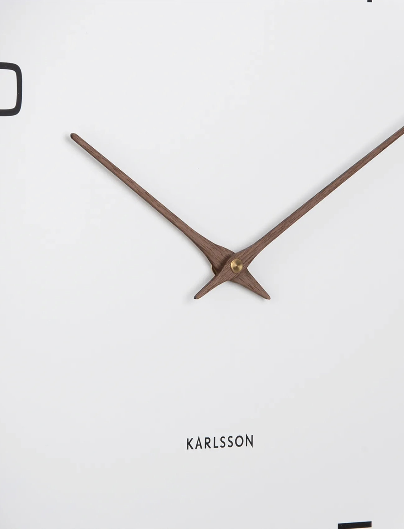KARLSSON Wall Clock Acento Wood Light Grey, Ø 40 cm, White, Ure > Vægure, Unisex