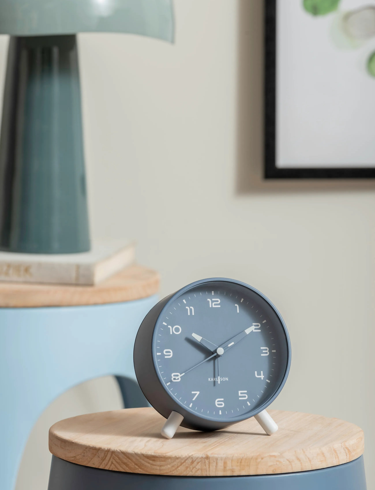 KARLSSON Alarm Clock Orgullo Dark Grey, W12 cm, Blue, Ure > Vækkeure, Unisex