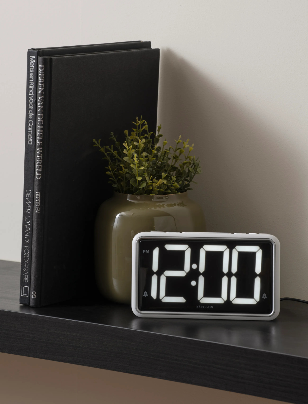 KARLSSON Alarm Clock New Retro White, H 9 cm, White, Ure > Vækkeure, Unisex
