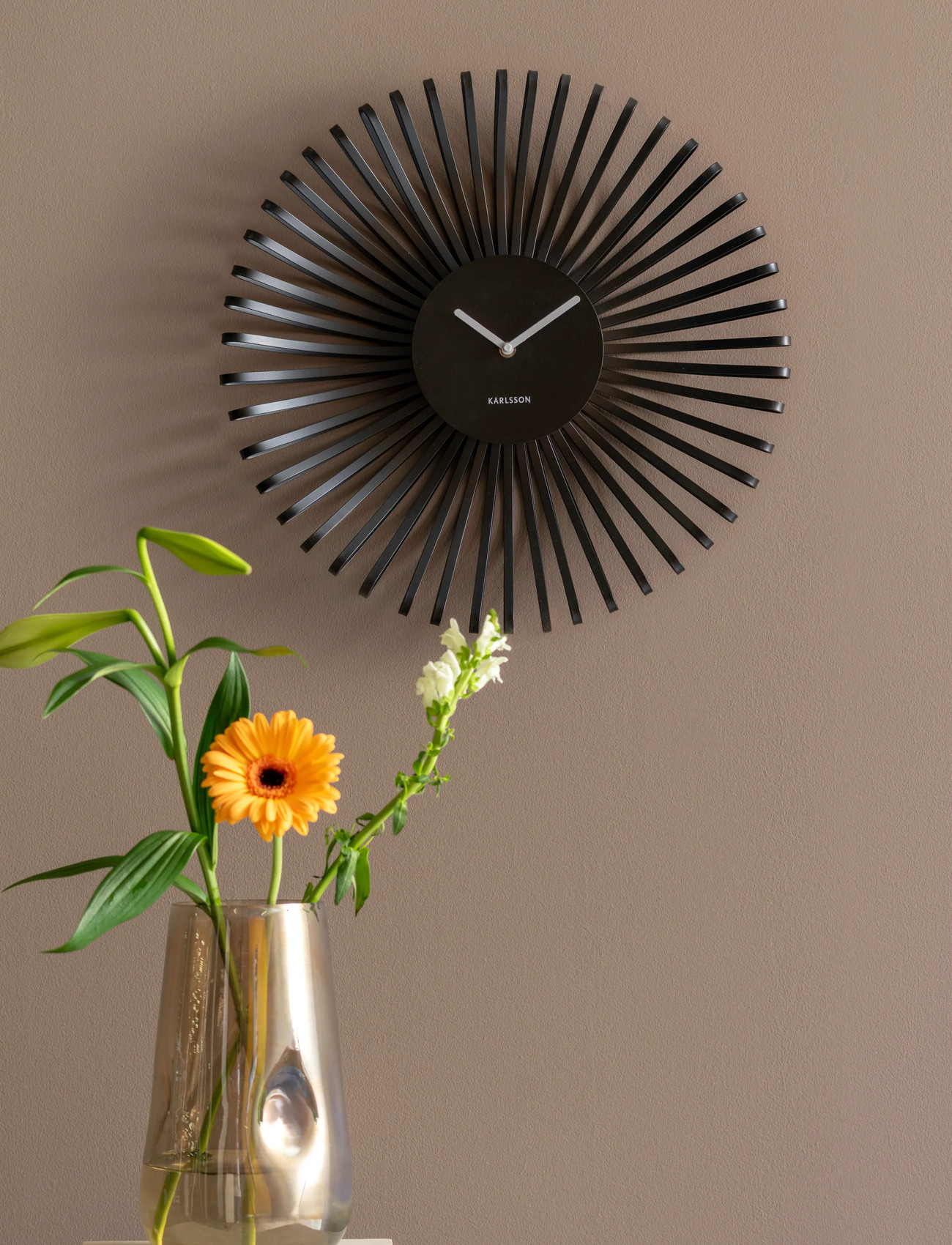KARLSSON Wall Clock Polo Black, Ø 48 cm, Black, Ure > Vægure, Unisex