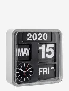 Wall clock Mini Flip - sienas pulksteņi - silver/black