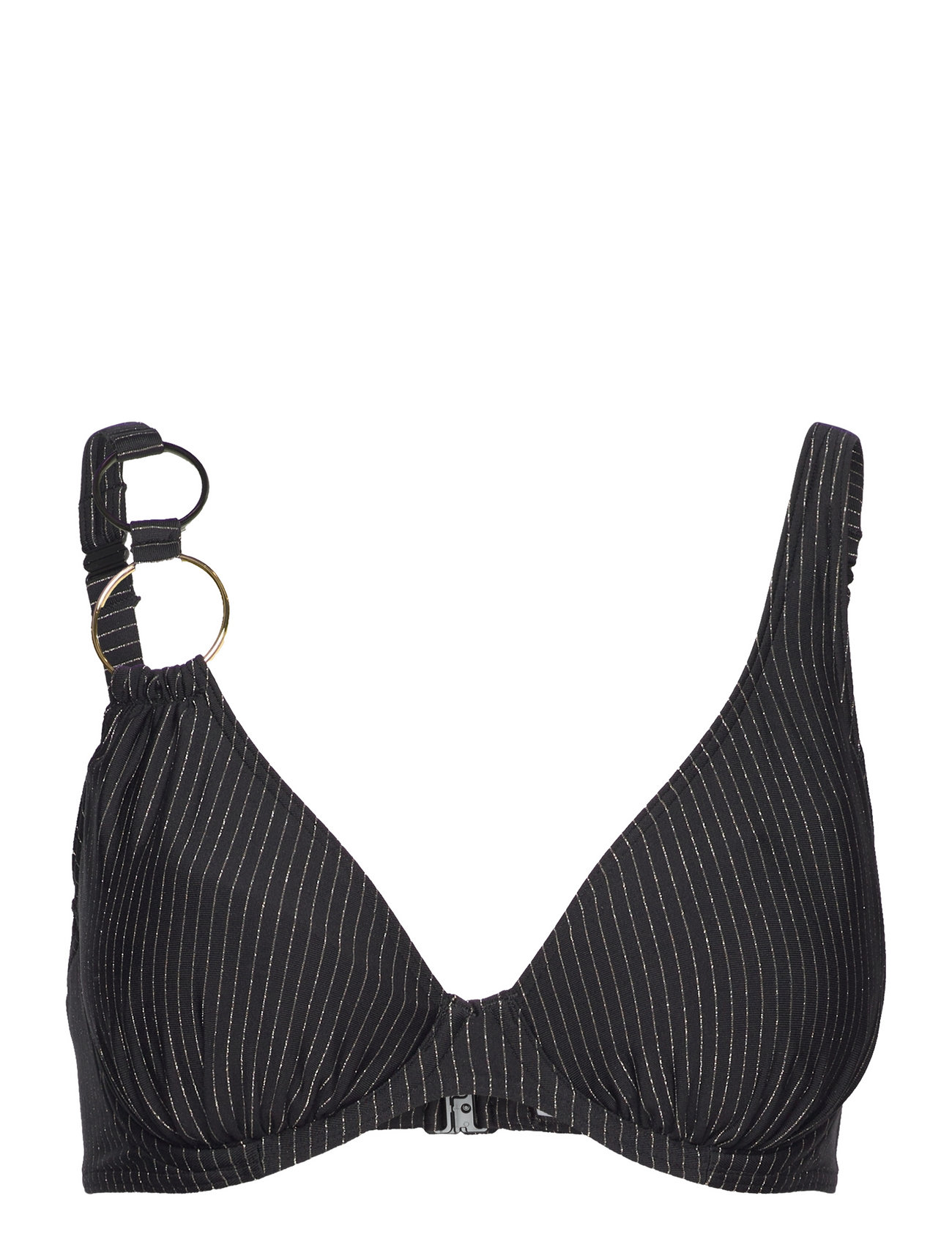 PrimaDonna Swim SOLTA Black half padded plunge bikini top