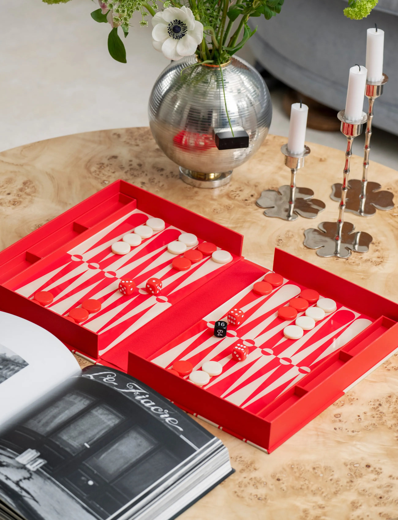 PRINTWORKS Classic - Art Of Backgammon, Red/Cream, One Size, Red, Puslespil Og Spil > Spil, Unisex