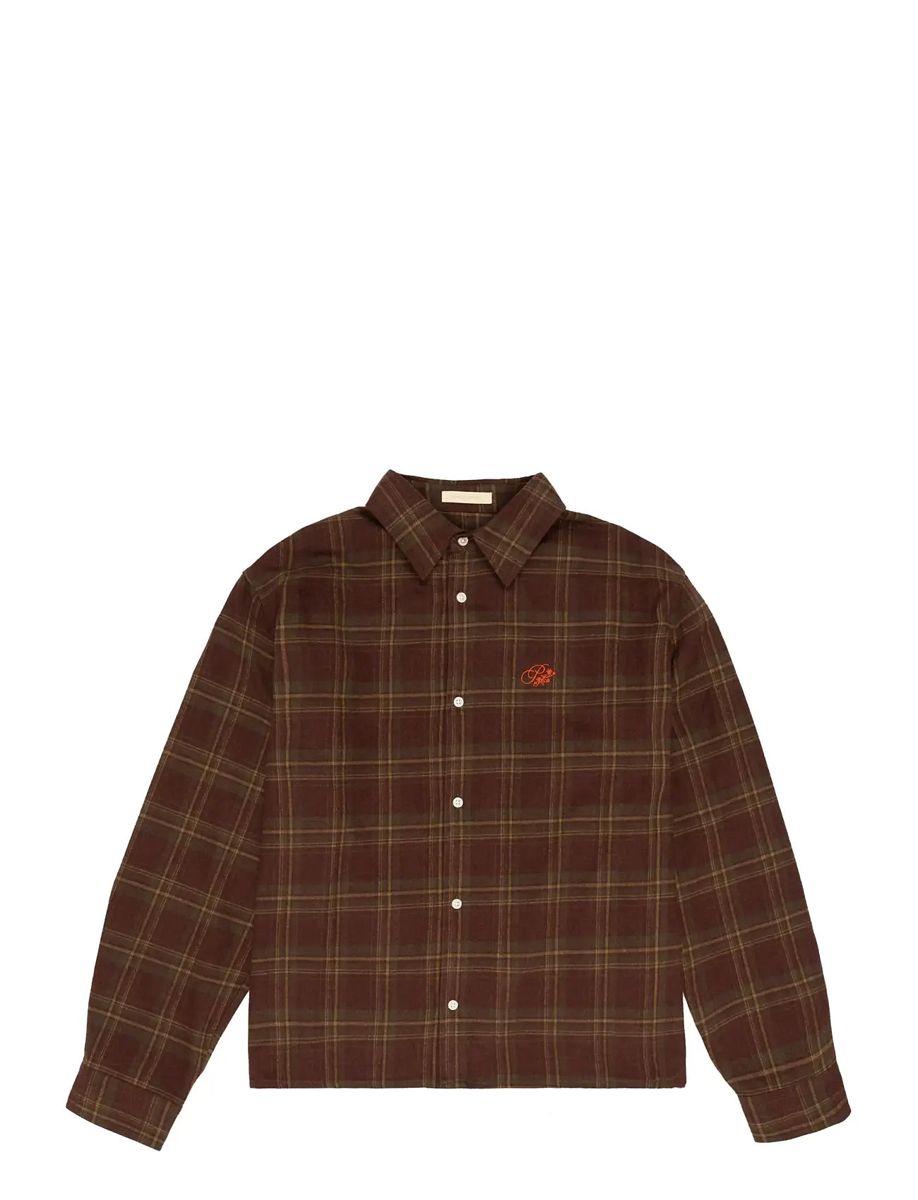 PROHIBITED Timber Flannel Shirt Braun - L - Damen