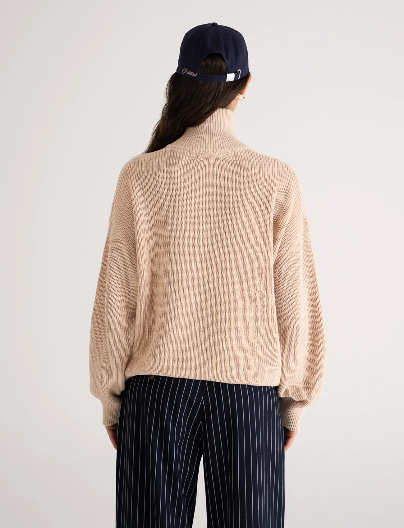 Prohibited Scout Knit Half-Zip, XL, Beige, Strik > Trøjer Med Halv Lynlås, Herre