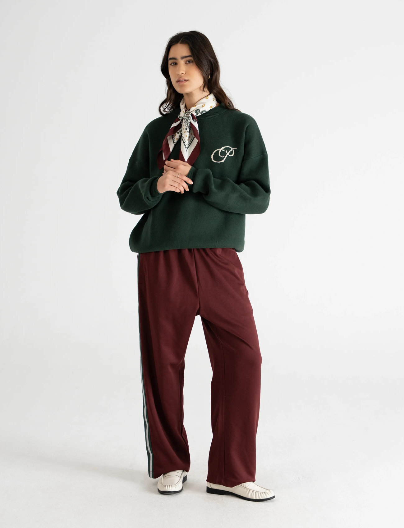 Prohibited Initial Knit Sweater, XL, Green, Strik > Runde Halse, Herre