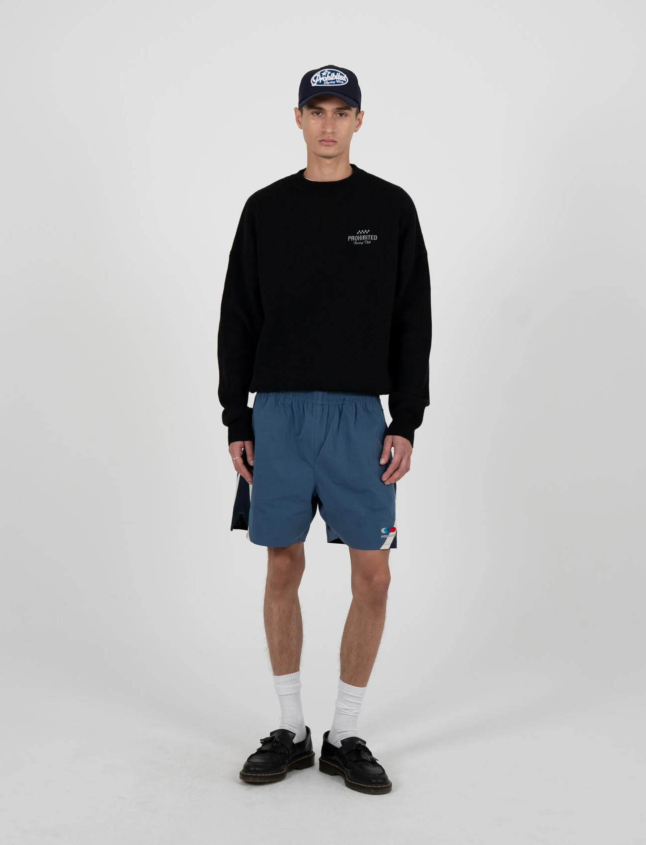 Prohibited Vortex Knit Sweater Black, S, Black, Strik > Runde Halse, Herre