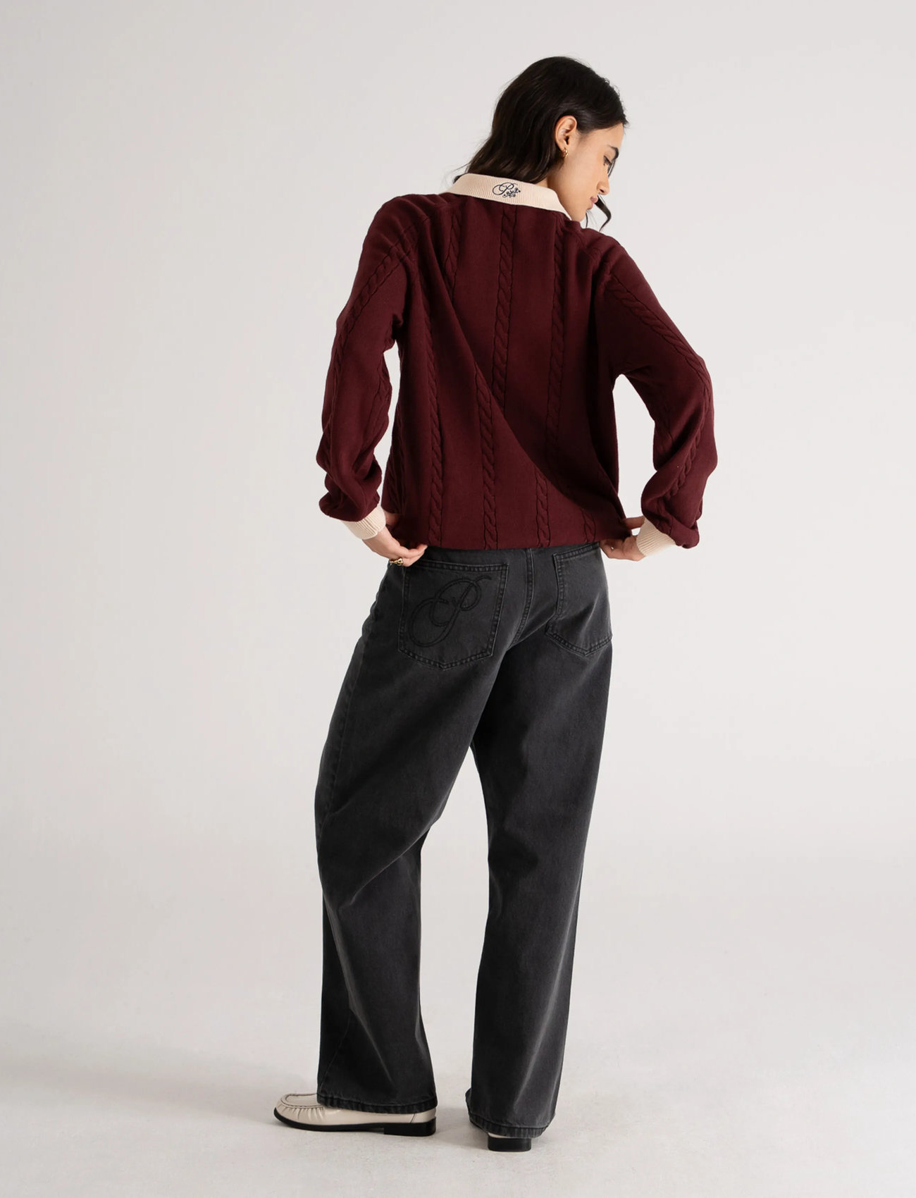 Prohibited Legacy Knitted Jersey, XL, Burgundy, Strik > Langærmede Strikkede Poloer, Herre