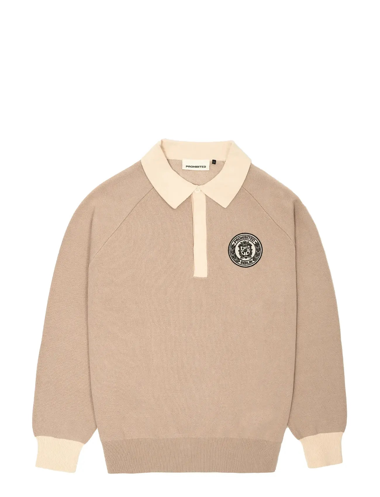 PROHIBITED Cup Strick Jersey Beige - XL - Damen