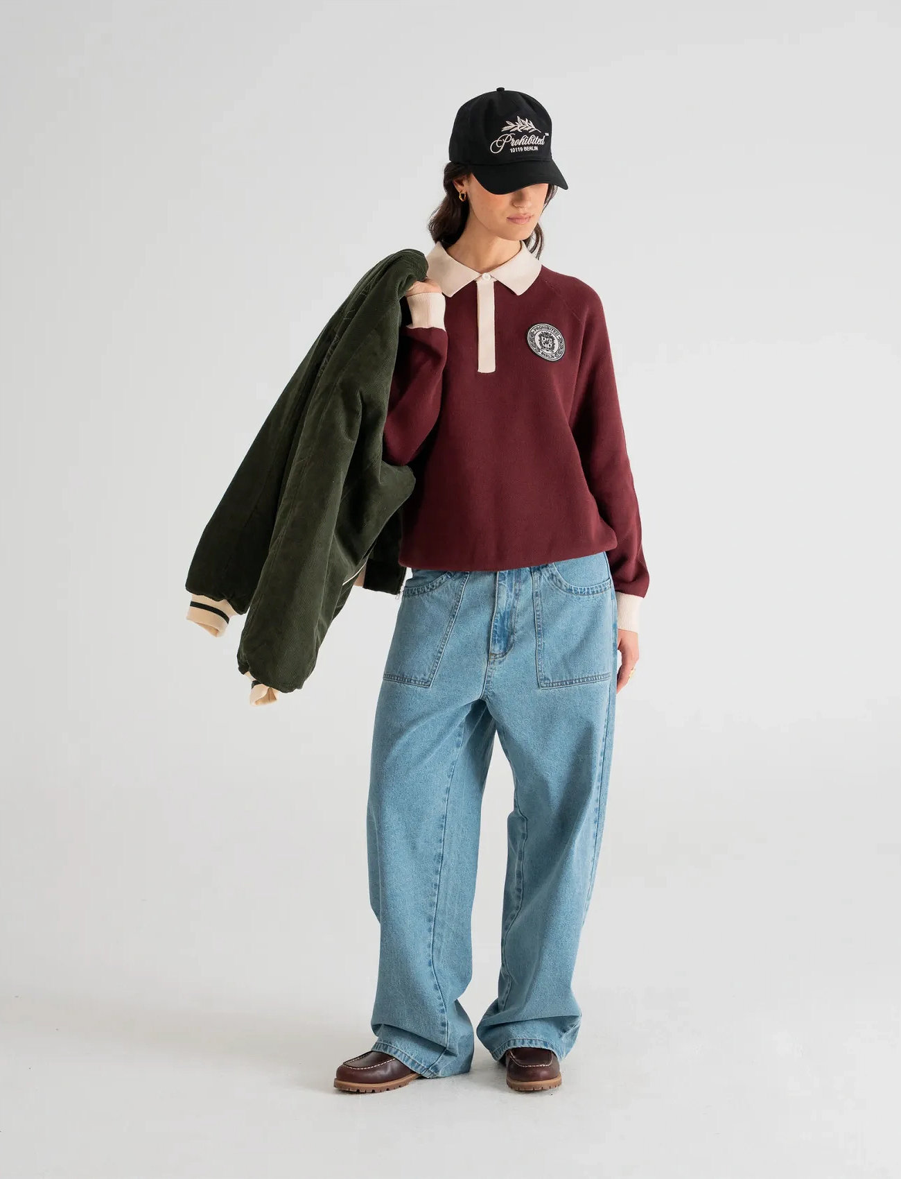 Prohibited Cup Knitted Jersey, XXL, Burgundy, Strik > Langærmede Strikkede Poloer, Herre