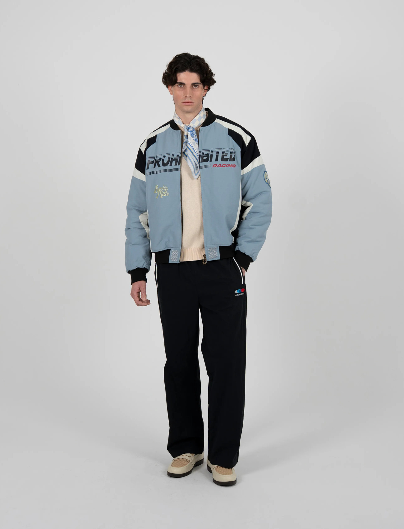 Prohibited Hyperlane Racing Jacket Blue, S, Blue, Sport Jackets > Sport Casual Jackets, Herre