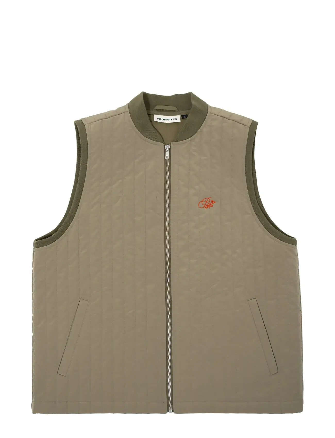 PROHIBITED Ranger Quilted Vest Beige - XS - Damen