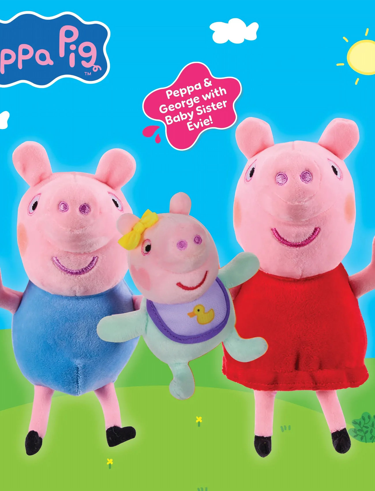 Gurli Gris Peppa Plush 3Pk, One Size, Pink, Soft Legetøj > Stuffed Legetøj, Børn
