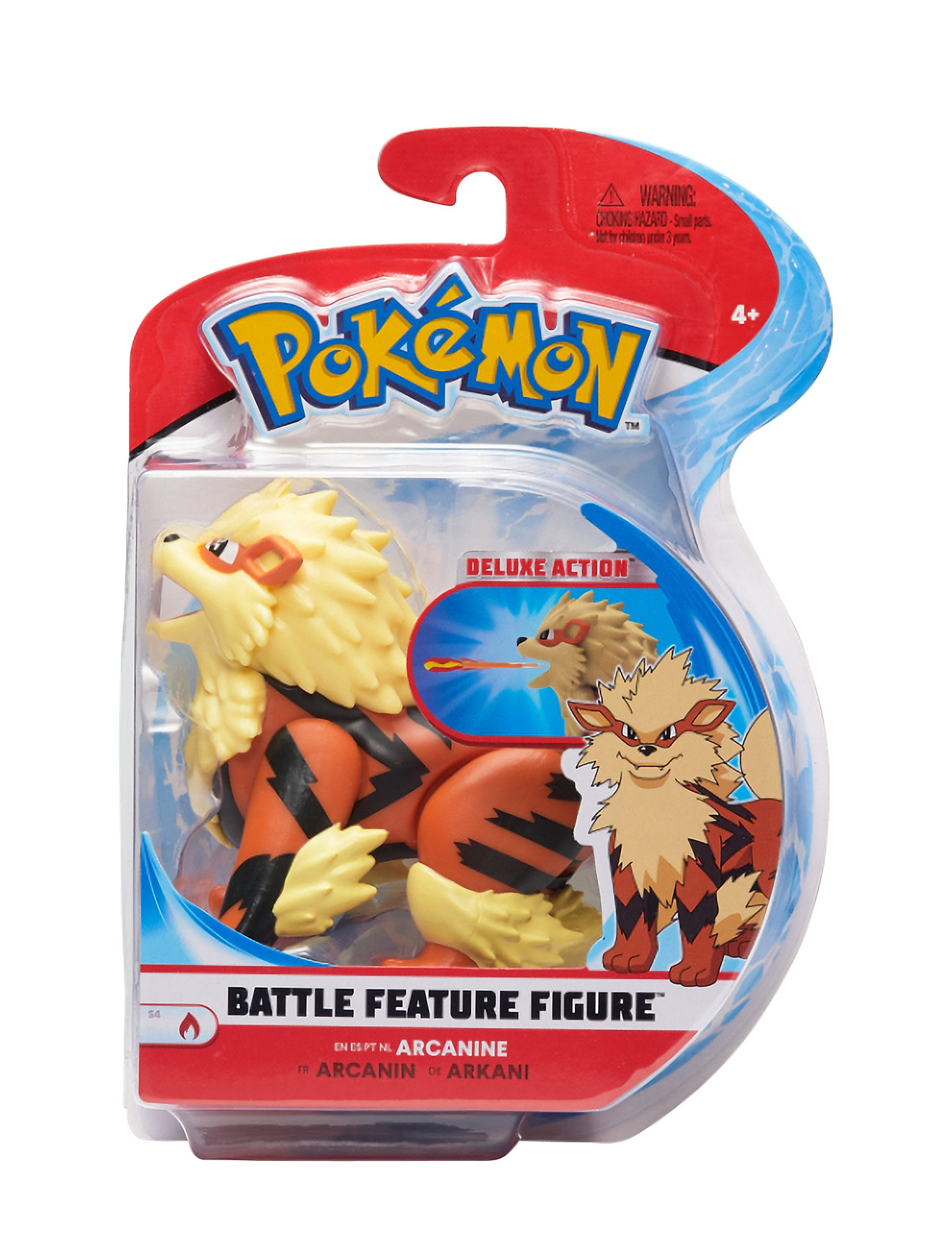 Pokemon Battle Feature Figure Arcanine Toys Playsets & Action Figures Action Figures Multi/patterned Pokemon