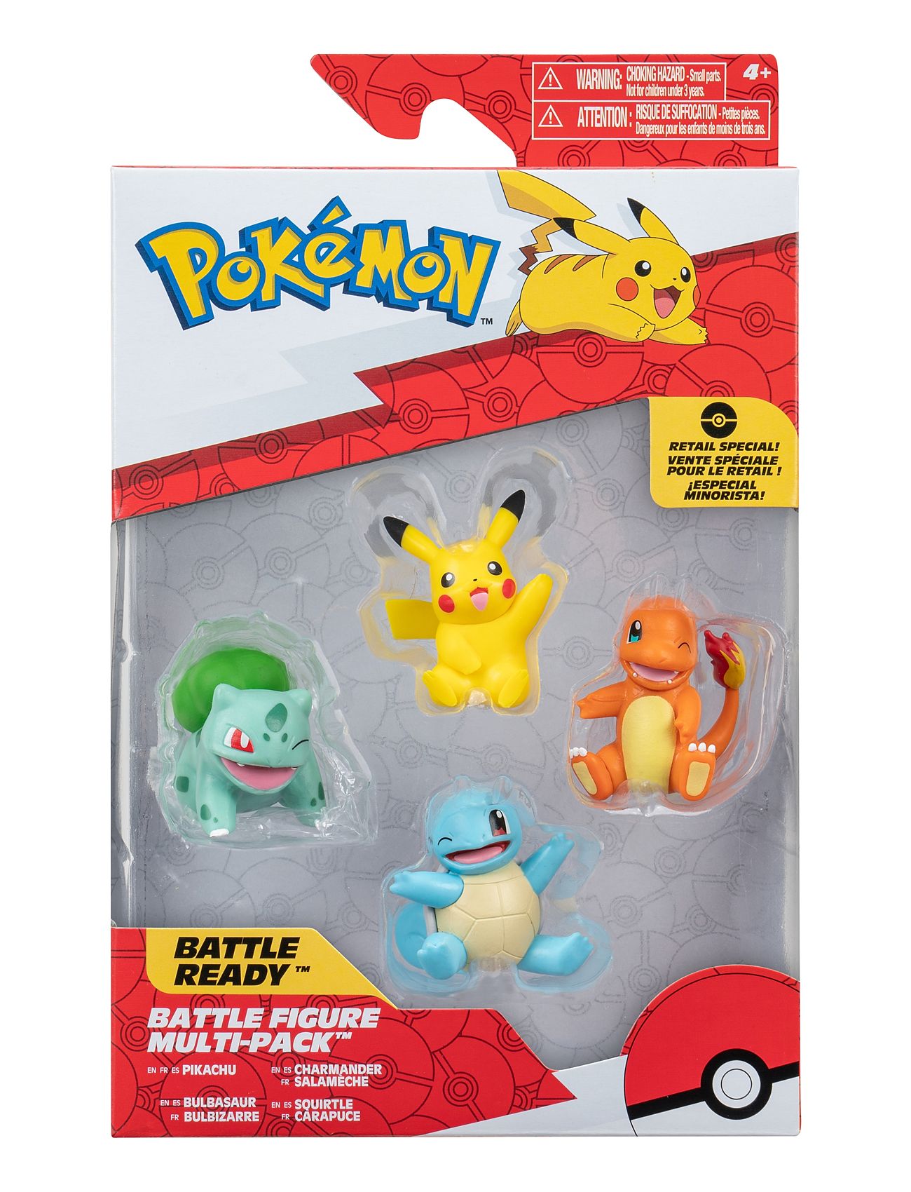 Pokemon Battle Figure 4 Pk Toys Playsets & Action Figures Action Figures Multi/patterned Pokemon