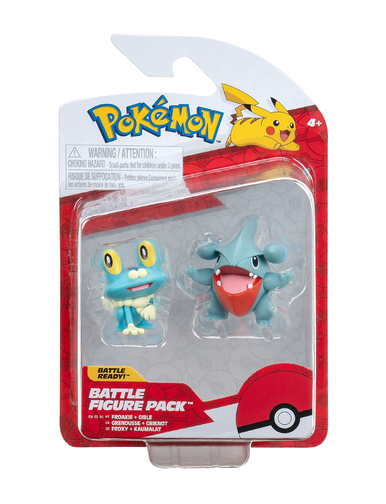 Pokemon Battle Figure Gible And Froakie Toys Playsets & Action Figures Action Figures Cream Pokemon