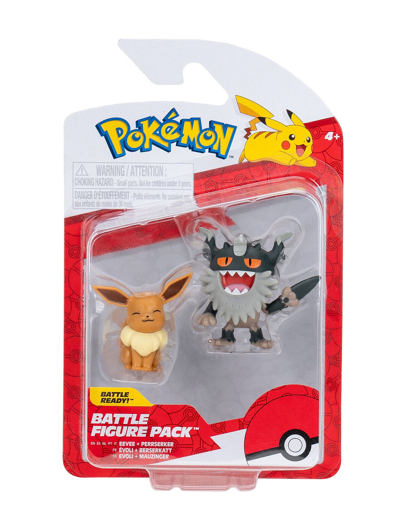 Pokemon Battle Figure Perrserker And Eevee Toys Playsets & Action Figures Multi/patterned Pokemon