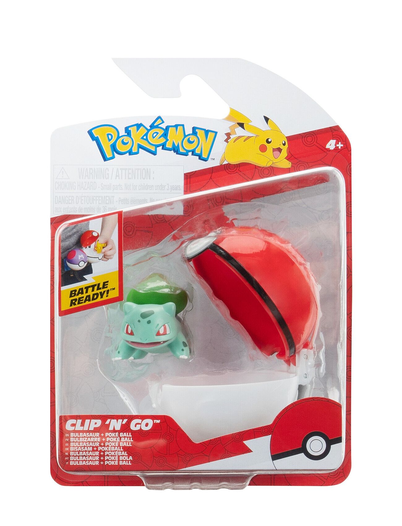 Pokemon Clip N Go Bulbasaur With Poke Ball Toys Playsets & Action Figures Play Sets Multi/patterned Pokemon