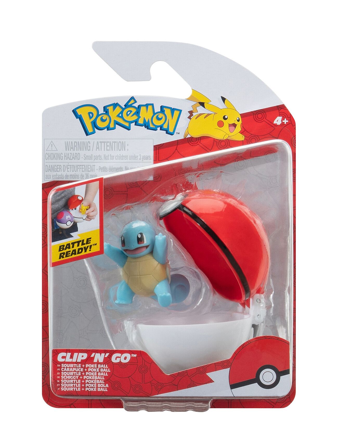 Pokemon Clip N Go Squirtle With Poke Ball Toys Playsets & Action Figures Play Sets Multi/patterned Pokemon