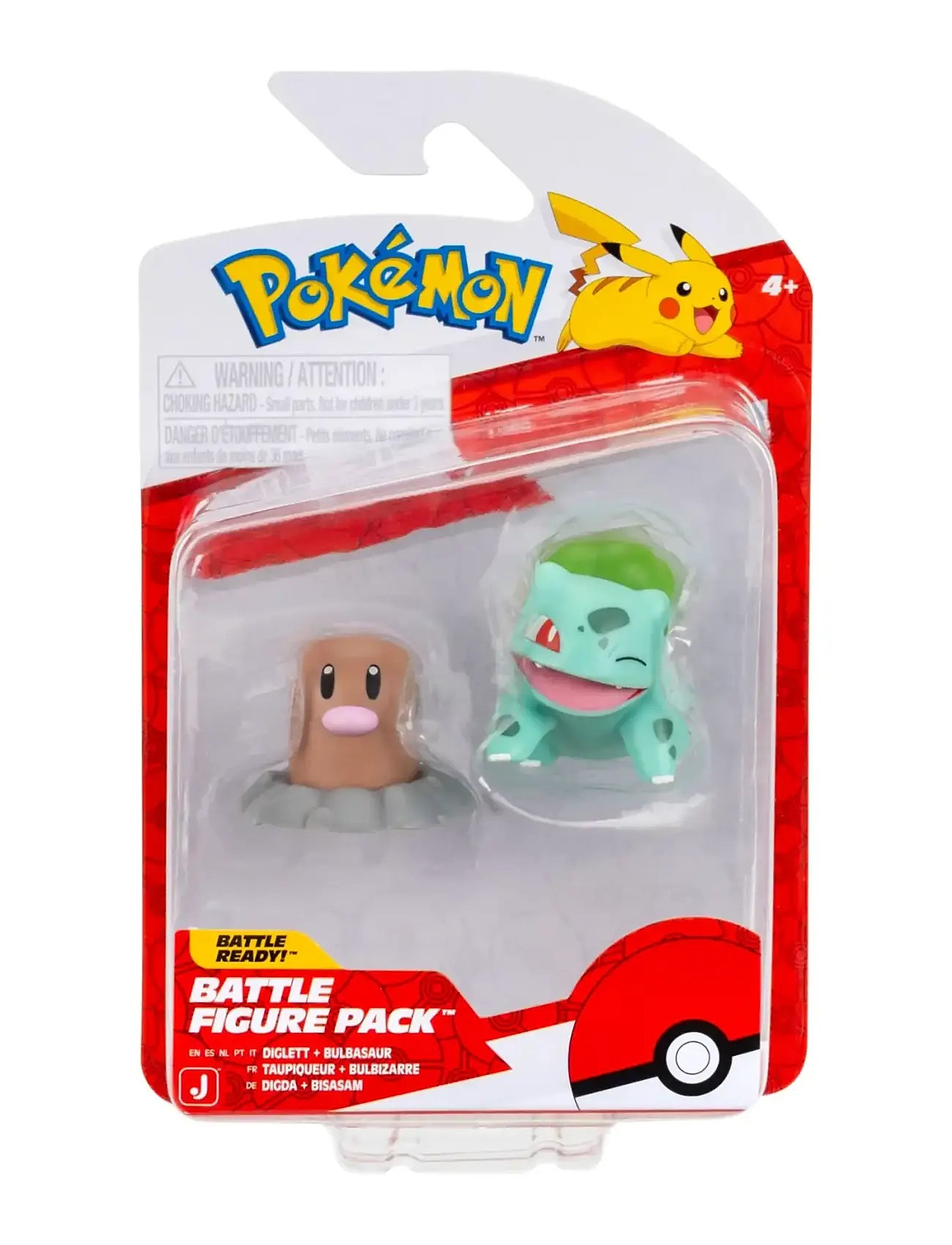 Pokemon Pokemon Battle Figure Diglett/Bulbasaur, One Size, Brown, Legesæt Og Actionfigurer > Actionfigurer, Børn