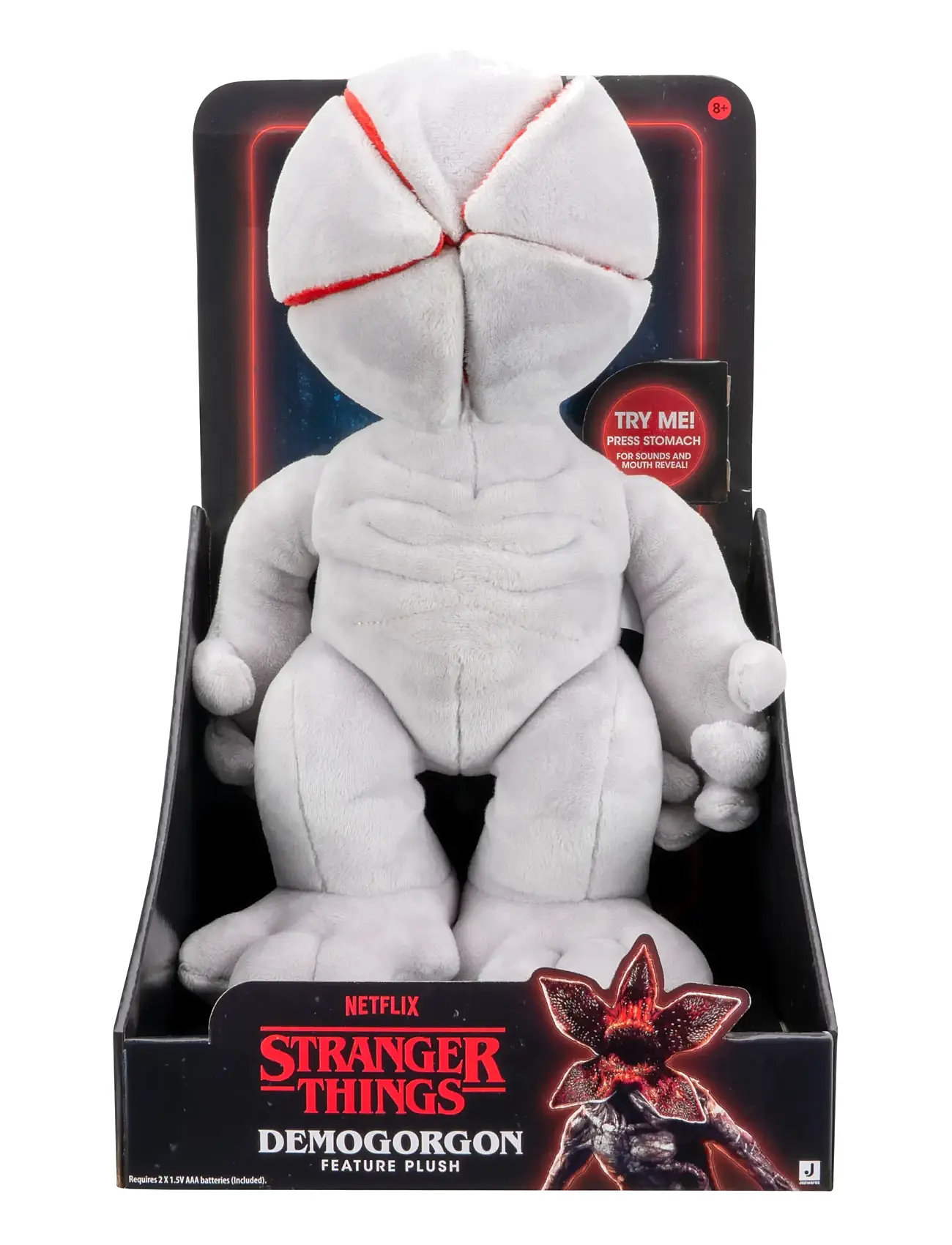 Stranger Things Stranger Things Feature Plush Demogorgon, One Size, Grey, Soft Legetøj > Stuffed Animals, Børn
