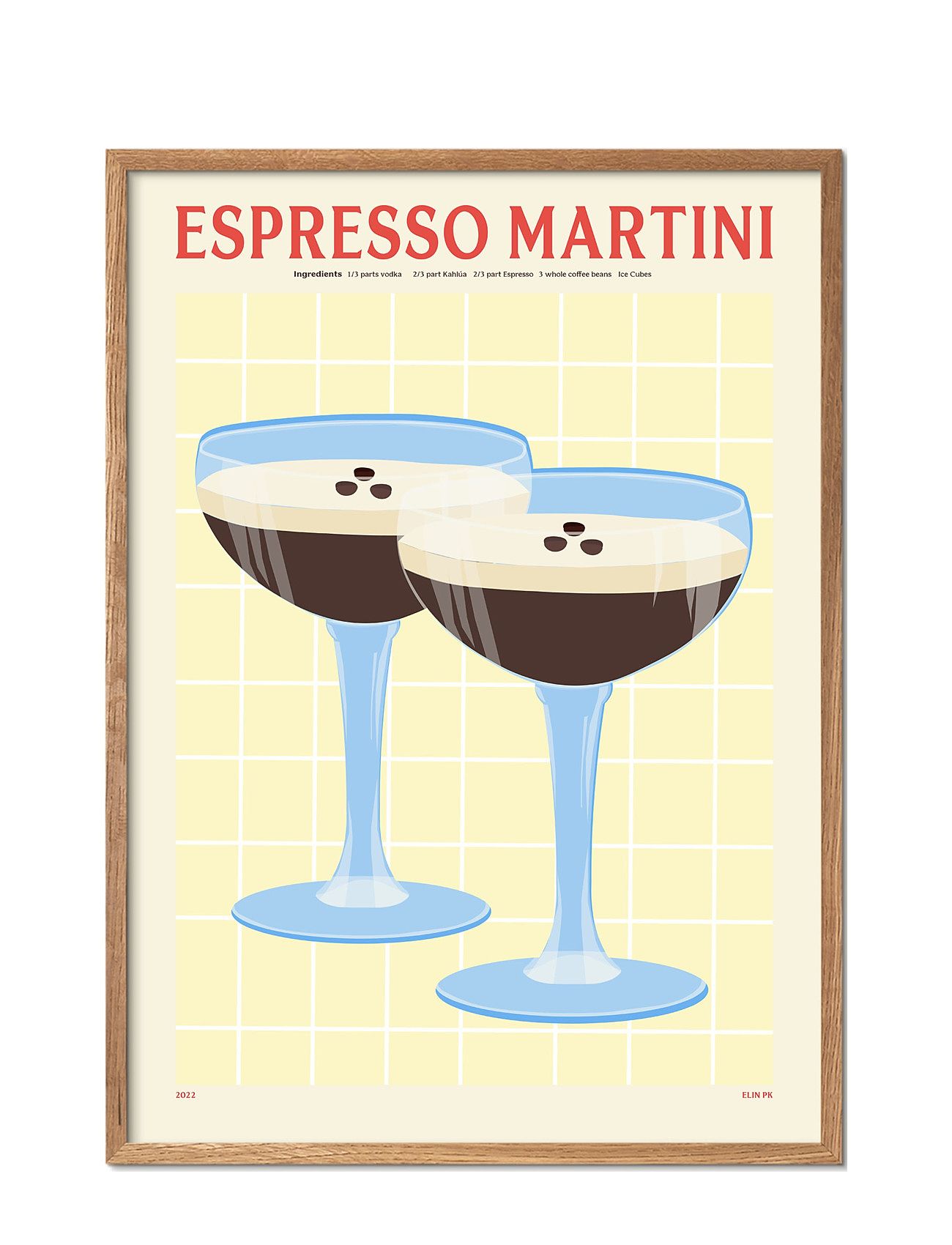 Pstr Studio - Pstr Studio X Elin Pk - Espresso Martini Home Decoration Posters & Frames Posters Food Multi/patterned PSTR Studio