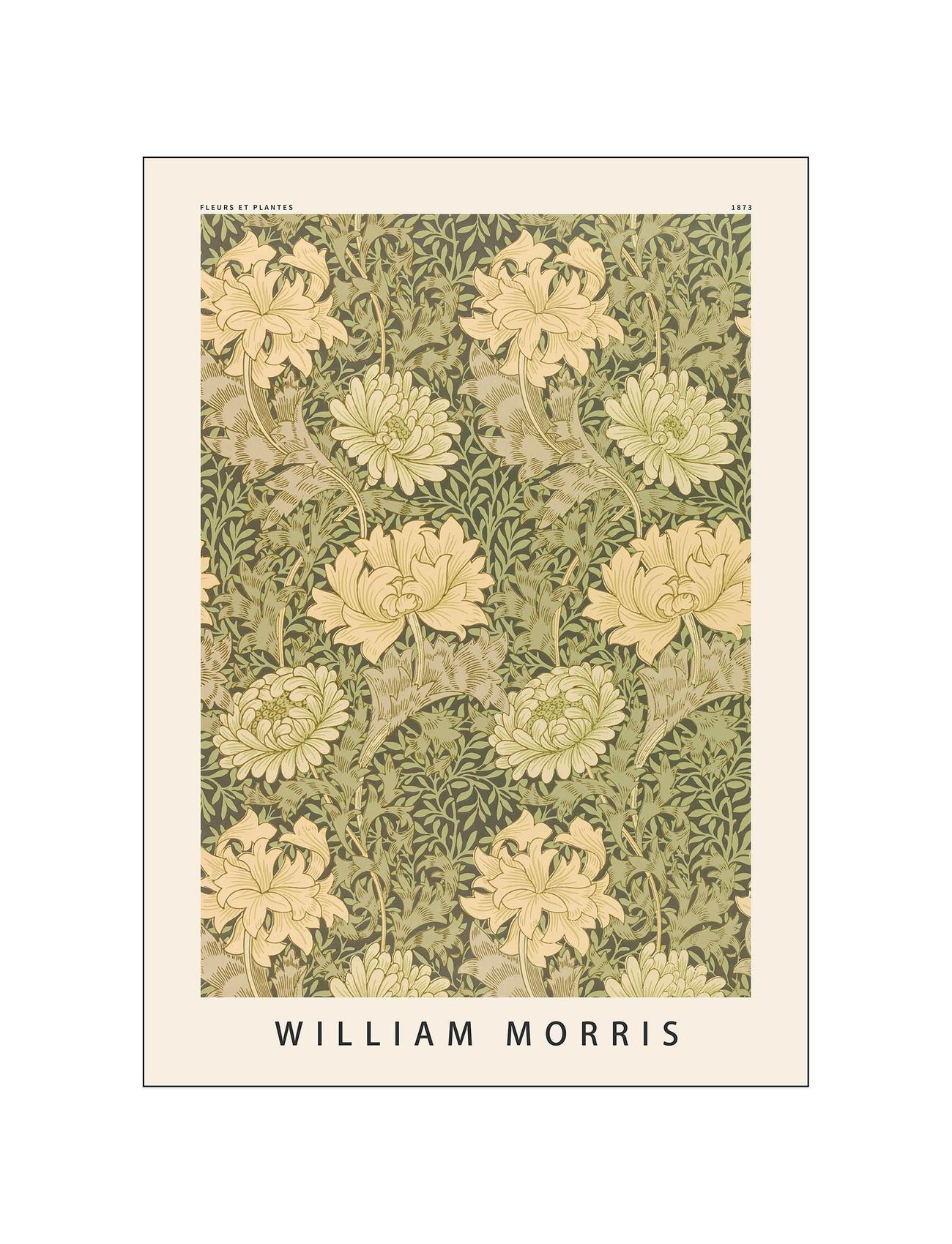 William-Morris-Green-Flowers Home Decoration Posters & Frames Posters Botanical Green PSTR Studio