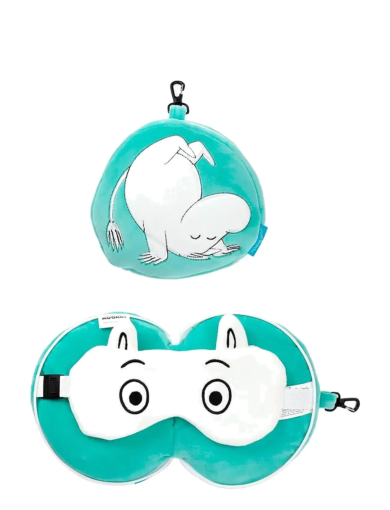 Puckator Relaxeazzz Minecraft Axolotl Shaped Plush Travel Pillow & Eye Mask Grön